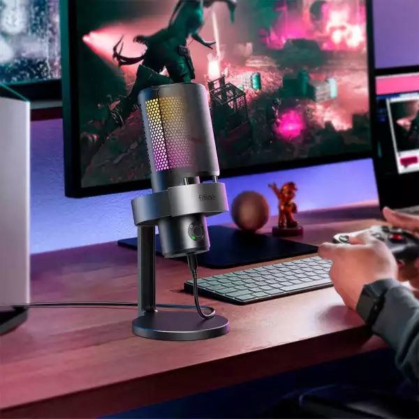 Настолен микрофон FIFINE A9 RGB 4 Polar Patterns- Black