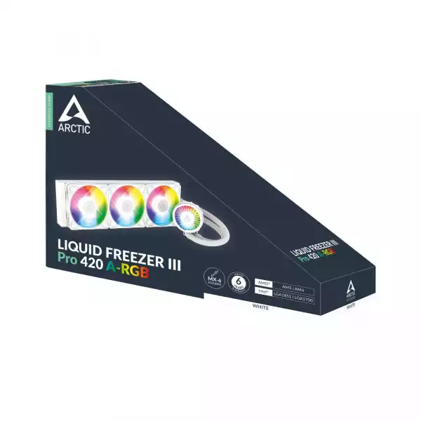 Охладител за процесор Arctic Liquid Freezer III Pro 420 A-RGB - White