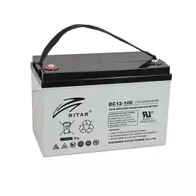 Оловна AGM Deep cycle батерия RITAR (DC12-100), 12V, 100Ah, F12/M8, За соларни системи