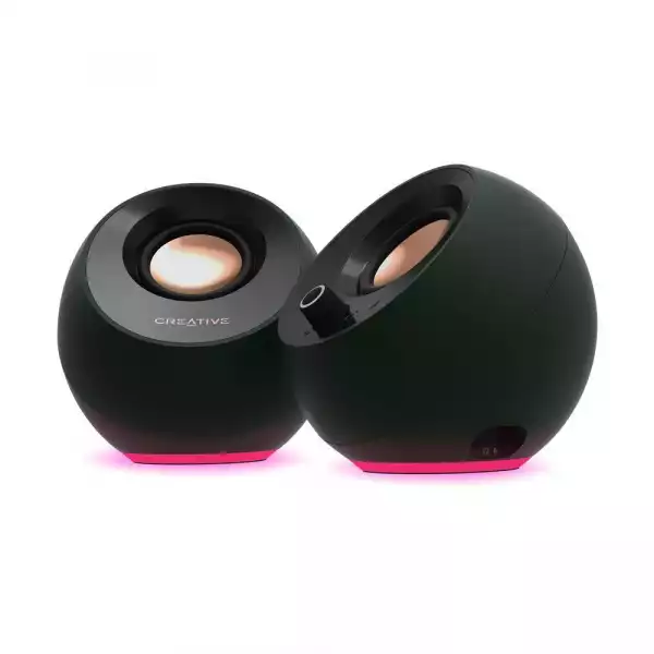 Озвучителна система Creative PEBBLE PRO, USB-C, BT 5.3, RGB, 20W RMS, черна