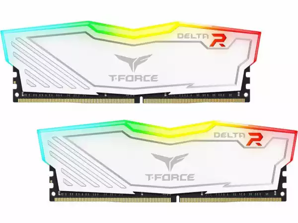 Памет Team Group T-Force Delta RGB White DDR4 - 16GB (2x8GB) 3200MHz CL16