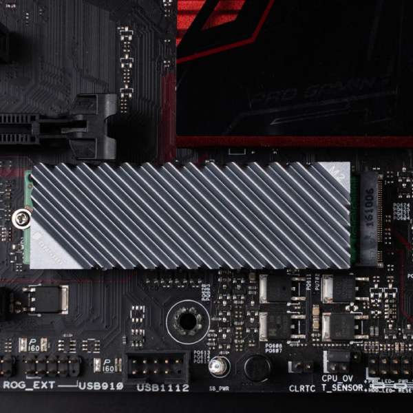 Пасивен охладител Jonsbo M.2 SSD, оребрен, Сив