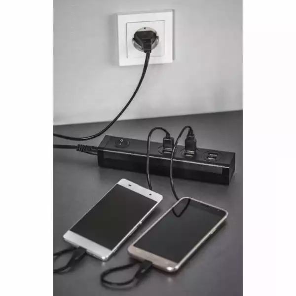 Разклонител HAMA 6 х USB-A порта, 34 W