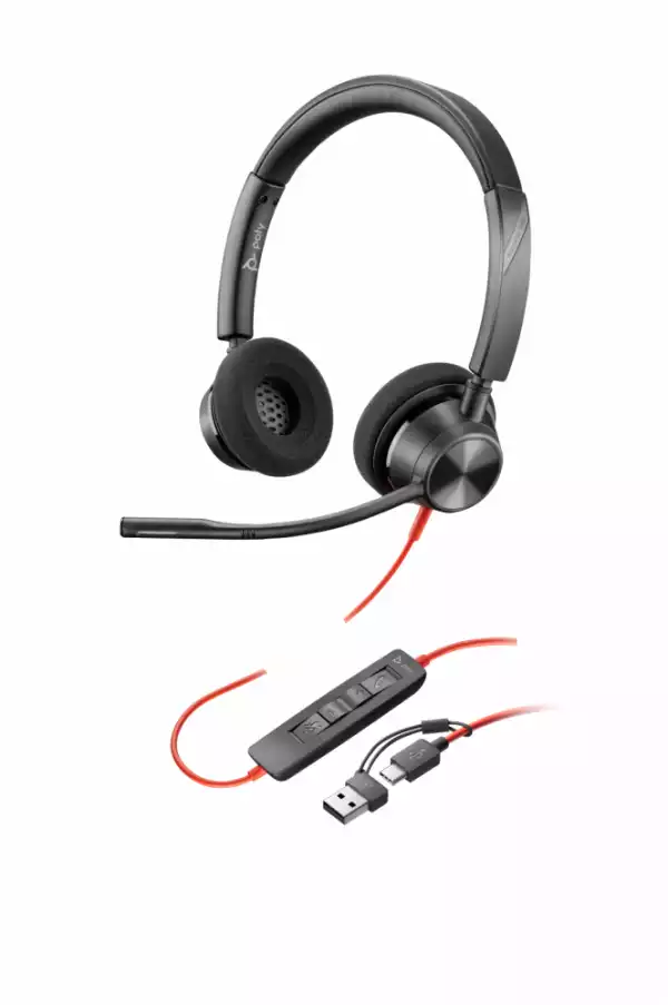 Слушалки HP Poly BW 3320 Stereo, USB-C+USB-C/A