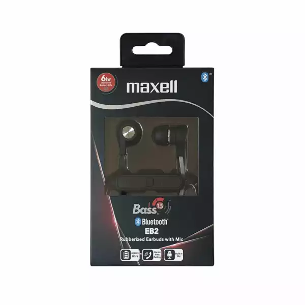 Слушалки с микрофон тапи блутут B13-EB2  BASS 13 черни MAXELL