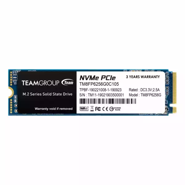 SSD Team Group MP33, M.2 2280 256GB PCI-e 3.0 x4 NVMe