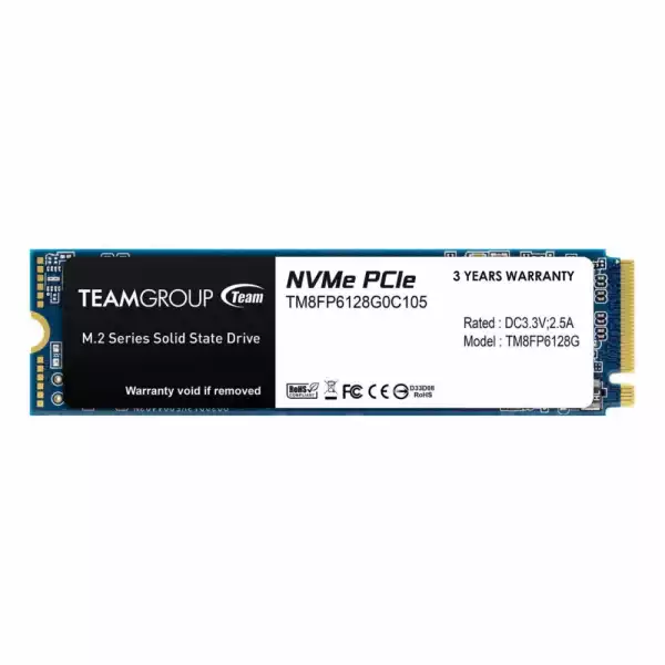 SSD Team Group MP33, M.2 2280 128GB PCI-e 3.0 x4 NVMe SSD Team Group MP33, M.2 2280 128GB PCI-e 3.0 x4 NVMe