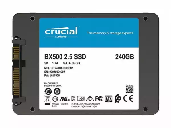 SSD Crucial BX500 240GB 3D NAND 2.5 inch SSD Crucial BX500 240GB 3D NAND 2.5 inch