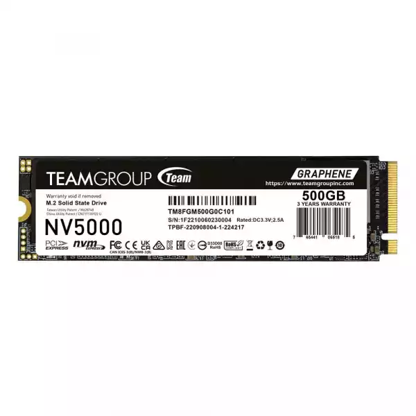 SSD Team Group NV500, M.2 2280 NVMe, 500GB, PCI-e 4.0 x4