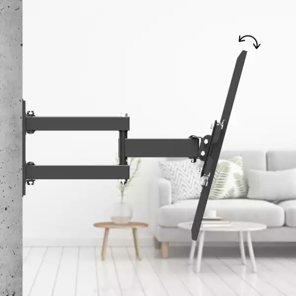 Стенна стойка за TV, 32 - 75”, до 40 кг, въртяща се, накланяща се, издърпваща се