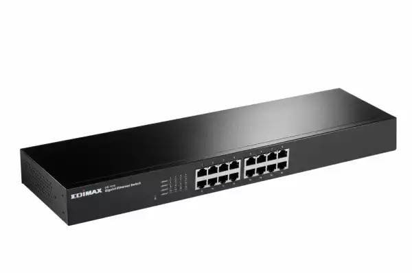 Суич EDIMAX GS-1016, 16 портов, Gigabit, за монтиране в шкаф Суич EDIMAX GS-1016, 16 портов, Gigabit, за монтиране в шкаф