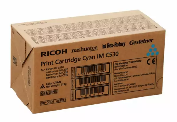 Тонер касета RICOH IM C530,18000 копия, Cyan Тонер касета RICOH IM C530,18000 копия, Cyan