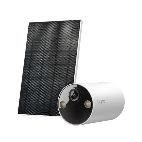 TP LINK C410-kit включва:  IP Camera tapo C410 + tapo A201 соларен панел