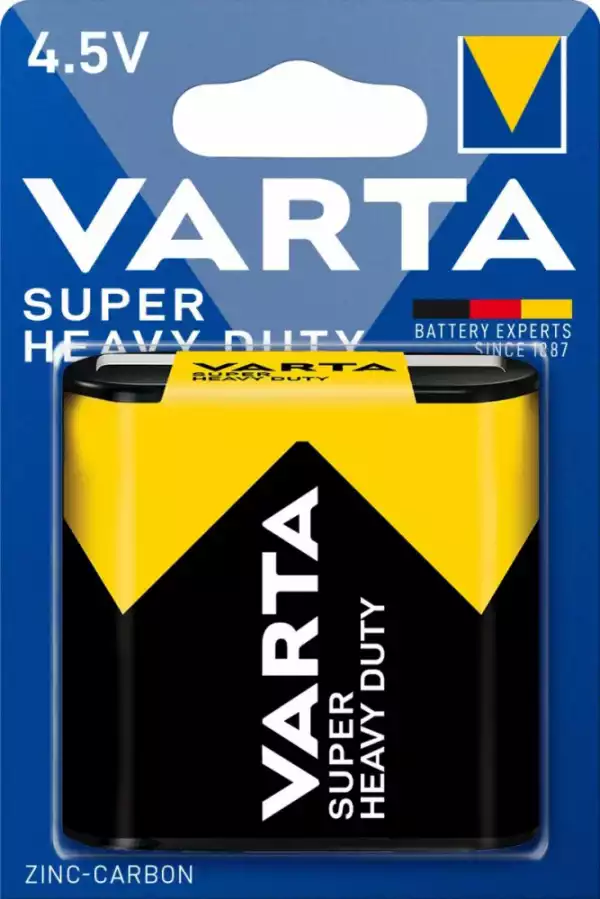 Цинк карбонова батерия 3R12 /1 бр. в опаковка/ блистер 4.5V VARTA Цинк карбонова батерия 3R12 /1 бр. в опаковка/ блистер 4.5V VARTA