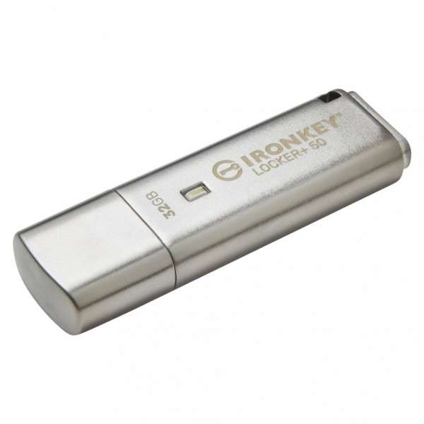 USB памет KINGSTON IronKey Locker+ 50 - 32GB XTS-AES 256-bit