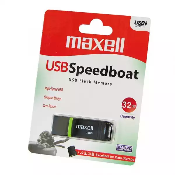 USB памет MAXELL Speedboat, 32GB USB 3.1 черна USB памет MAXELL Speedboat, 32GB USB 3.1 черна