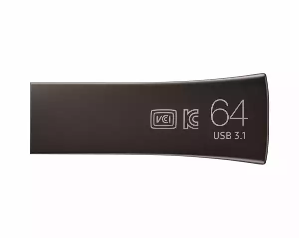 USB памет Samsung BAR Plus, 64GB, USB-A, Titanium Gray