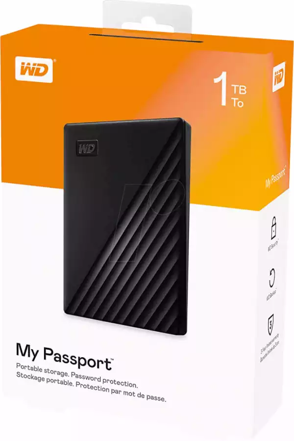 Външен хард диск Western Digital My Passport, 1TB, 2.5"