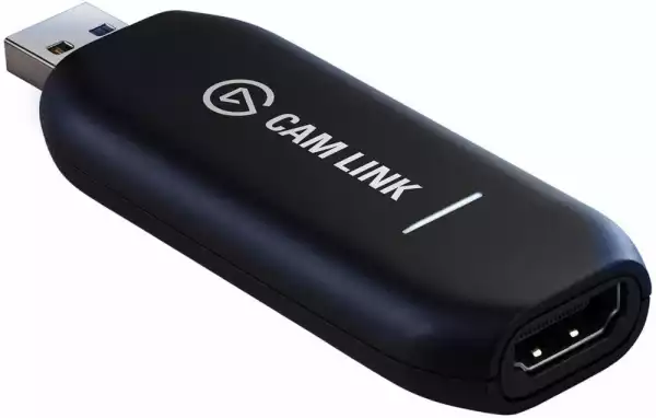Elgato Cam Link 4K, 2160p 30FPS, 1080p 60FPS, HDMI (unencrypted) Input, 3840x2160p30, 1920x1080p60, 1280x720p60, 720x576p50, 720x480p60, Real-Time Feedback, 8.1 x 1.2 x 3.1 cm, 20g, Requirements: Windows 10 (64-bit), macOS Sierra 10.12, USB 3.x port