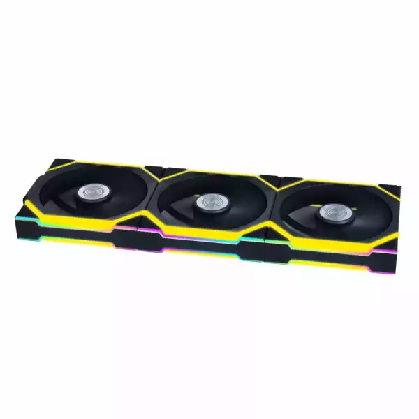 Вентилатори 3бр Lian Li UNI FAN SL Wireless ARGB PWM Reverse Blade - 120 mm Черен + Контролер
