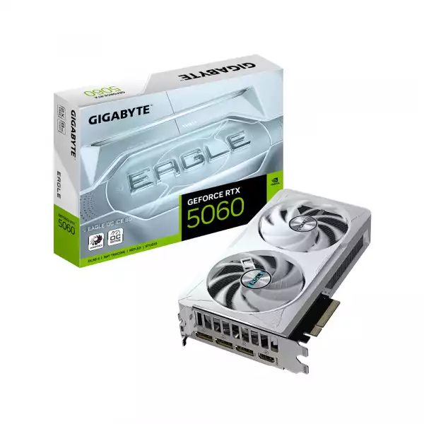 Видео карта GIGABYTE RTX 5060 EAGLE OC ICE 8GB GDDR7