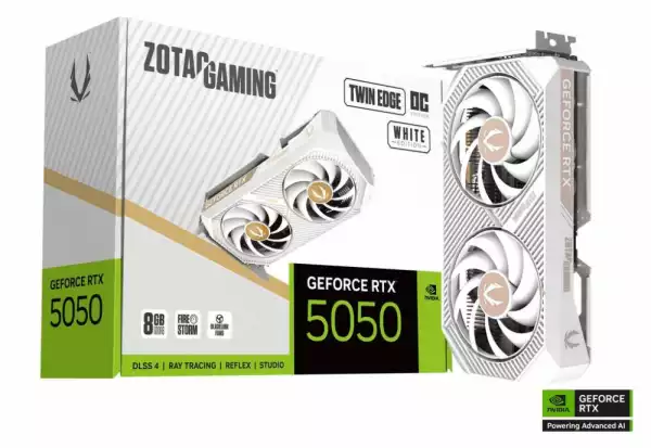 Видео карта ZOTAC GAMING RTX 5050 Twin Edge White Edition OC 8GB GDDR6