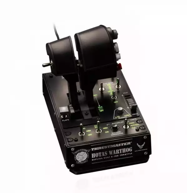 Жичен джойстик,  авиосимулатор Thrustmaster HOTAS Warthog Dual Throttles  за PC, Черен
