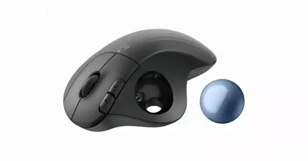 Logitech Fly Безжична оптична мишка Logitech ERGO M575S graphite, Trackball LOGITEC ...