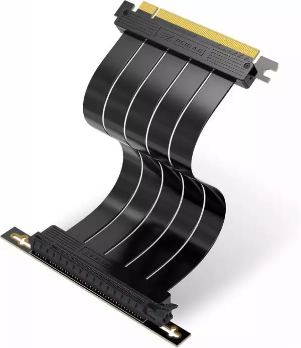 300mm Riser Кабел EZDIY-FAB Riser Cable Right Angle 300mm PCI-E x16 4.0 EZ-EZDPC17 ...