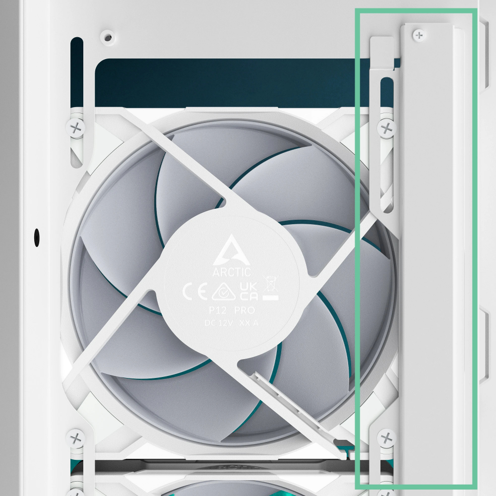 Arctic Riser Arctic кутия Case E-ATX - Xtender VG (White) - PCIe Gen 4 riser includ ...
