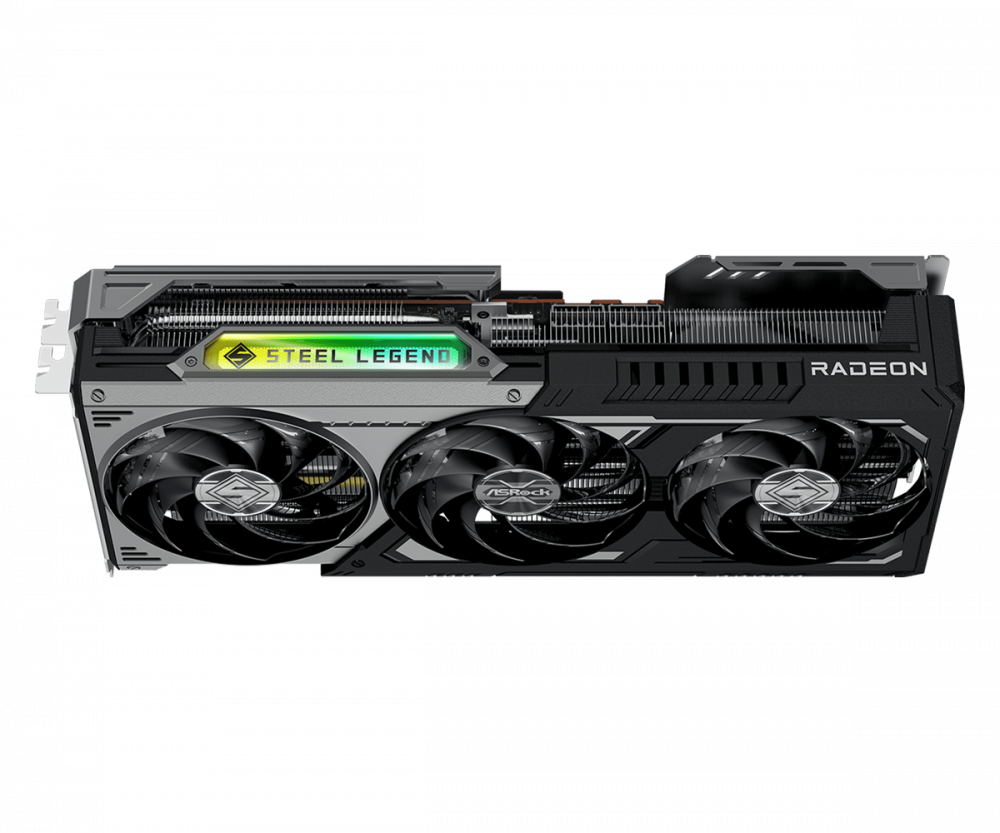 Amd Radeon Mt ASROCK Video Card AMD Radeon RX 9070 XT Steel Legend Dark 16GB GDDR6 2 ...