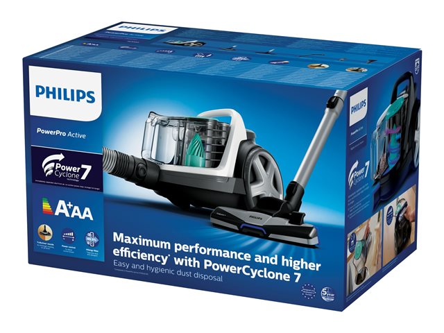 Philips Bagless Vacuum cleaner PowerPro Active, PowerCyclone 7 FC9553 ...