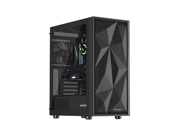 Genesis PC Case DIAXID 605F Mini Tower Window, Black NPC-2046|Fly.bg