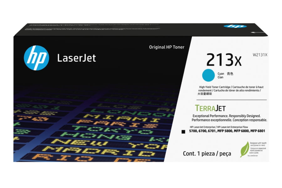 HP 213X Cyan Original LaserJet Toner Cartridge W2131X|Fly.bg