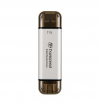 Transcend 1TB, External SSD, ESD310S, USB 10Gbps, Type C/A, Silver