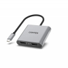 Unitek Адаптер Adapter USB-C M to DisplayPort x 2 F - 8K@@30Hz, MST - V1404A