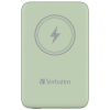 Verbatim MCP-10GN Power Pack 10000 mAh with UBS-C PD 20W / Magnetic Wireless Charging 15W Green