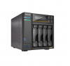 Asustor Lockerstor 4 Gen3 AS6804T 4 Bay NAS, AMD Ryzen Embedded Quad-Core 2.3GHz (burst up to 3.8GHz), Dual USB 4 Ports, Dual 10GbE Ports, Dual 5GbE Ports, 16G ECC RAM DDR5 (Max. 64GB) 4x M.2 SSD Slots (Diskless), 2 x Type C, Black