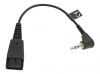 JABRA QD Cord to 2x 3.5mm pin plug 15cm straight for Agfeo T15 ST15 Auerswald Comfort 300