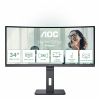 Монитор AOC CU34P3CV, 34" VA Panel WLED, Curved 1500R, 3440x1440, 21:9, 100Hz, 300 cd/m2, 3000:1, 50M:1, AntiGlare, 3H, 3-sided frameless, HDMI, DisplayPort, USB-C, 4x USB, LAN, Speakers, Flicker-free, Low blue light, PIP, PBP, Tilt, Swivel, HAS, Pivot, VESA 100, Black