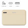 HAMA Външна батерия "Pocket 10", 10000 mAh, Изходи: 2x USB-A, бежов