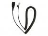 JABRA QD Cord to RJ10 coiled 0.5-2 meters for Lucent Callmaster V VI Cisco 79xx and PLX A22