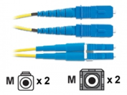 1m SC to LC singlemode duplex patch cord, 1.6mm jacketed cable &ndash; 9/125&mu;m                          