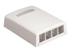 4 position surface mount box for NetKey™ modules international white, w/adhesive 4 position surface mount box for NetKey™ modules international white, w/adhesive