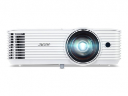 Acer Projector S1386WH, DLP, Short Throw, WXGA (1280x800), 3600 ANSI Lumens, 20 000:1, 1x, 3D ready, HDMI, VGA out, DC Out (5V/1A, USB-A), RCA, Audio in/out, Speaker 16W, Bluelight Shield, Bag, 3.1kg, 3Y, White