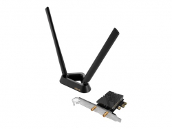 ASUS PCE-BE92BT WiFi 7 PCI-E Adapter with 2 external antennas and magnetized base                          