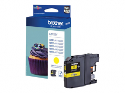 BROTHER LC-123 ink cartridge yellow high capacity 600 pages 1-pack blister without alarm                          