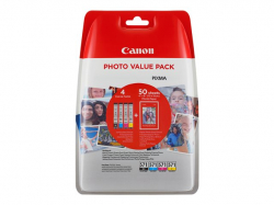 CANON 1LB CLI-571 Value Pack blister security 4x6 Phot Paper PP-201 50sheets + Cyan Magenta Yellow & Photo Black ink tanks
