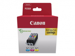 CANON CLI-521 Ink Cartridge C/M/Y Pack SEC                          
