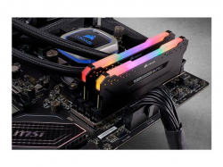 CORSAIR 16GB RAMKit 2x8GB DDR4 3200MHz 2x288 DIMM Unbuffered 16-18-18-36 Vengeance RGB Pro Black Heat Spreader RGB LED 1.35V XMP2.0
